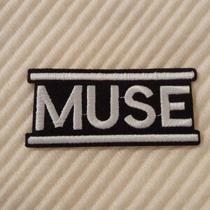 MUSE Black and White Embroidered Patch